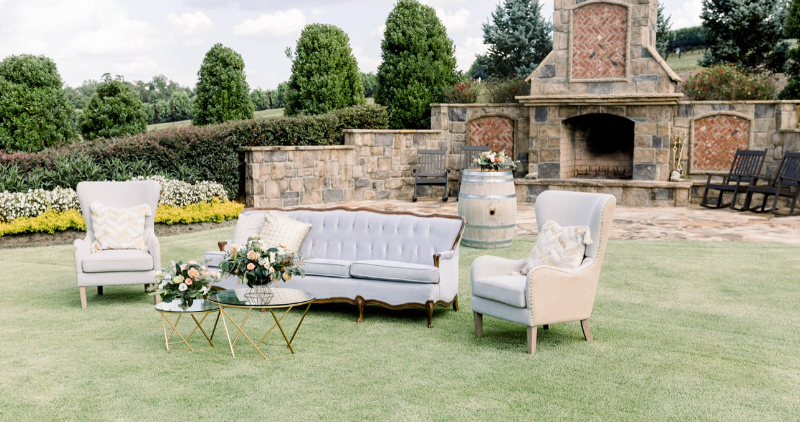 Lounge Furniture during cocktail hour
